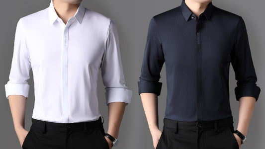 Pack Of 2 Magbalo® - Solid Premium Men's Shirt