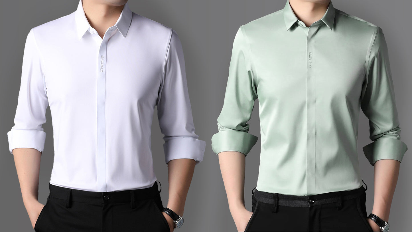 Pack Of 2 Magbalo® - Solid Premium Men's Shirt