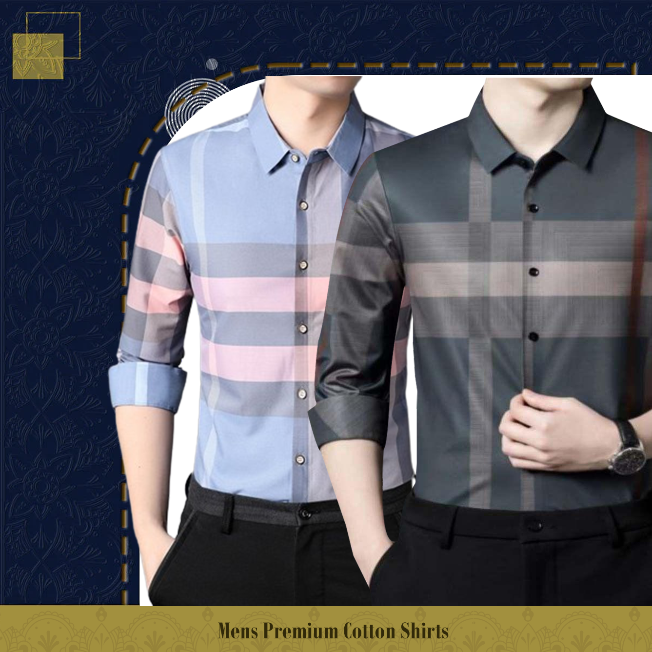 Men's Premium Cotton Shirts (SBP+BRG)