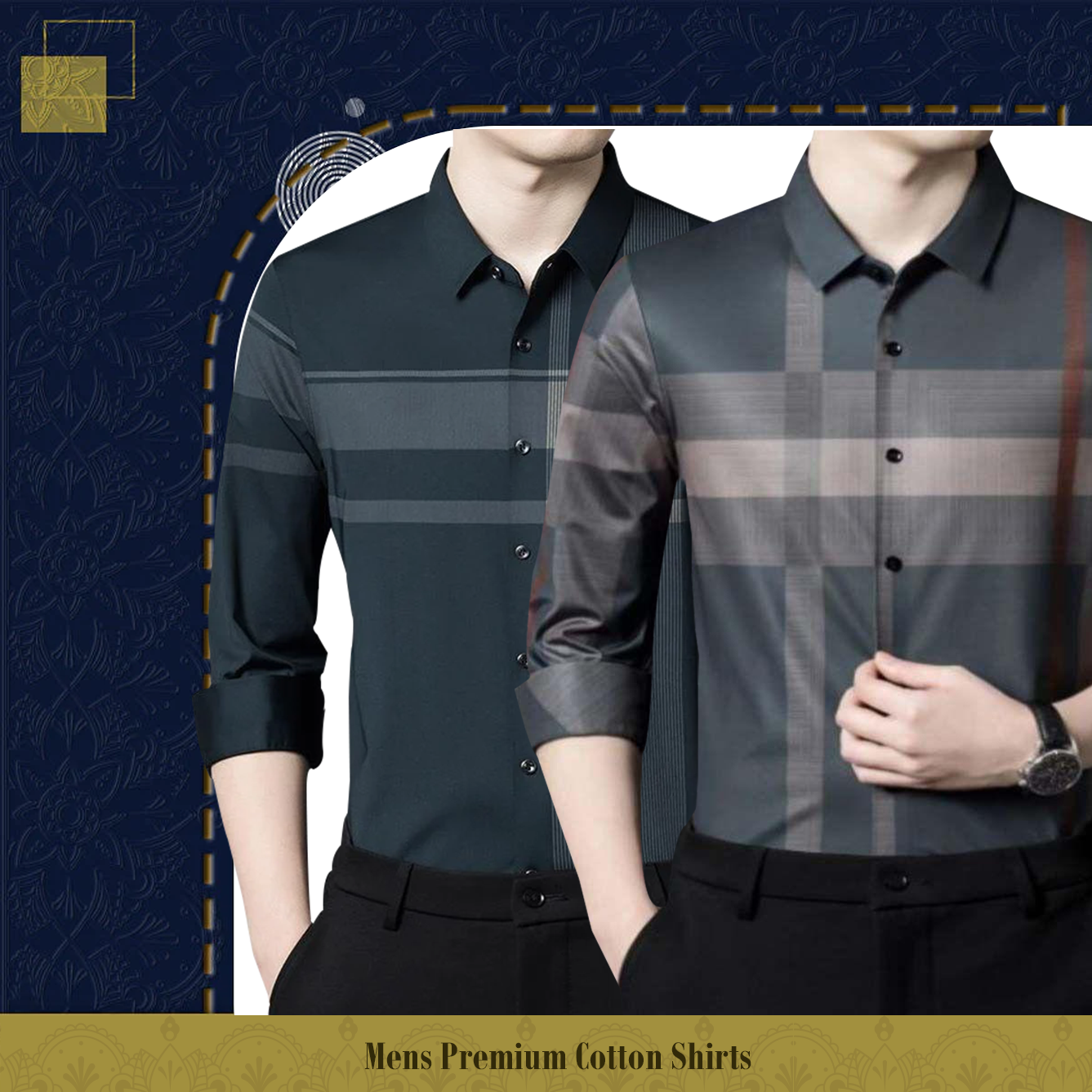 Men's Premium Cotton Shirts (DGC+BRG)