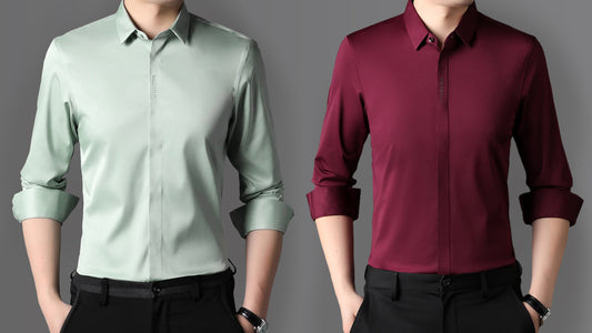 Pack Of 2 Magbalo® - Solid Premium Men's Shirt