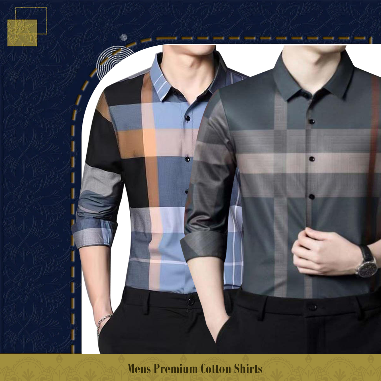 Men's Premium Cotton Shirts (SOB+BRG)