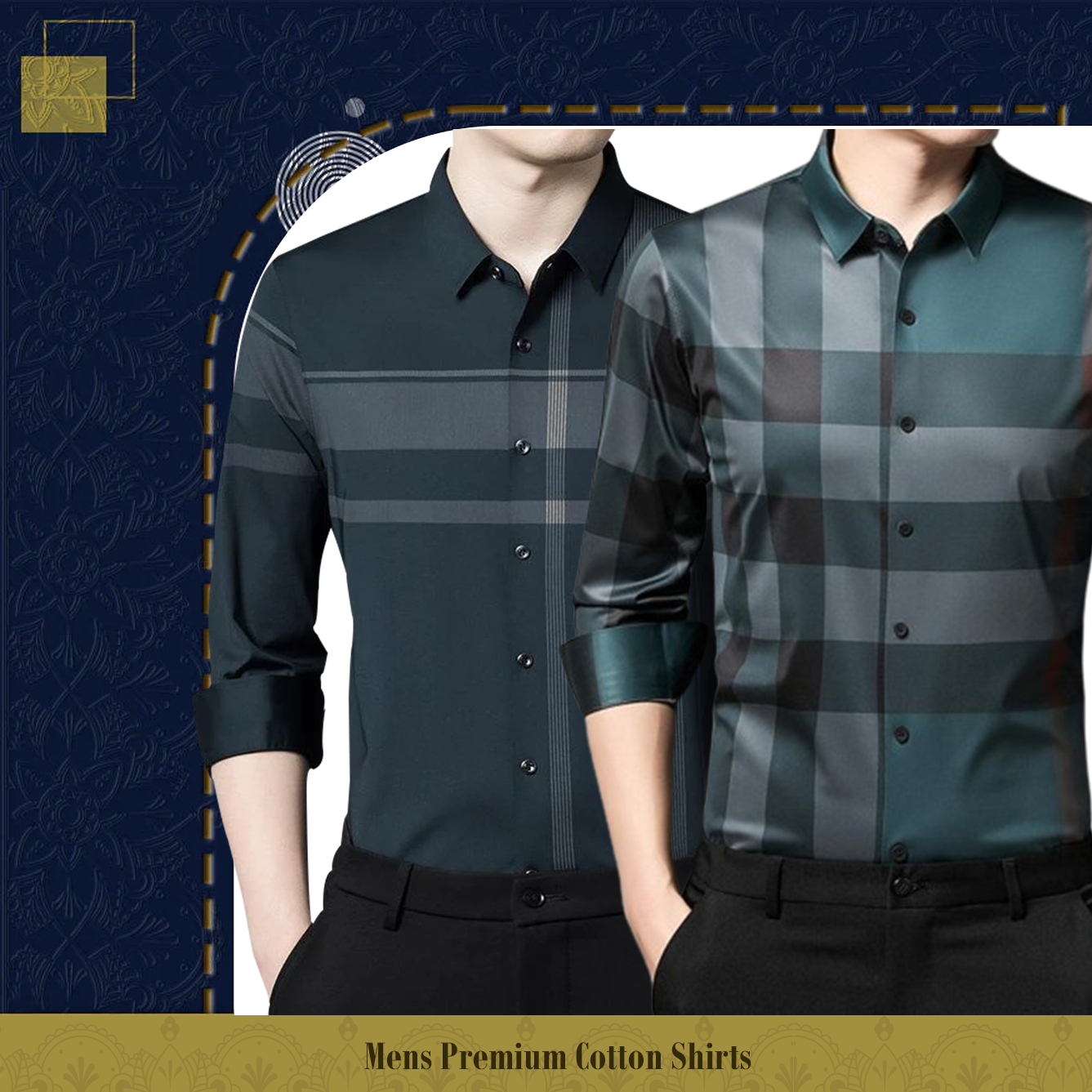 Men's Premium Cotton Shirts (DGC+PEACOCK)