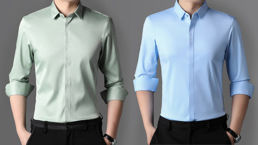 Pack Of 2 Magbalo® - Solid Premium Men's Shirt