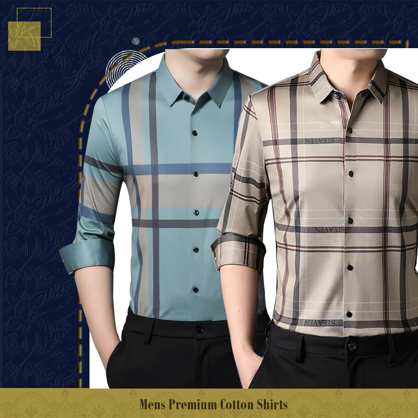 Men's Premium Cotton Shirts (GC 2+CREAM)