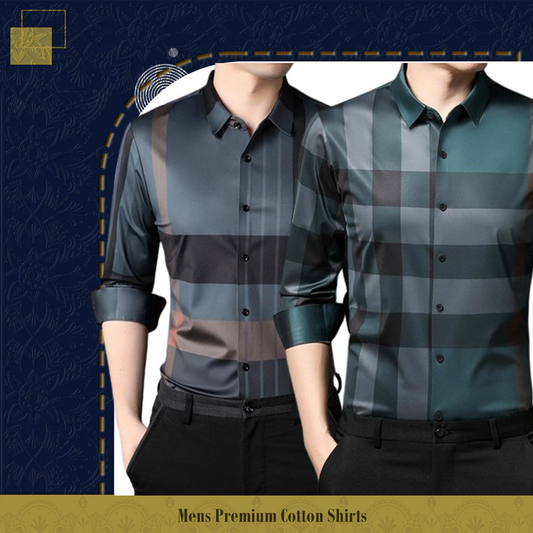 Men's Premium Cotton Shirts (BBB + PEACOCK)