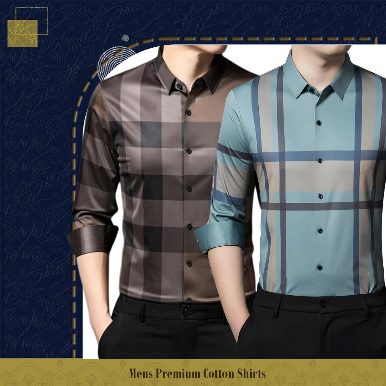 Men's Premium Cotton Shirts (BB Check + GC 2)