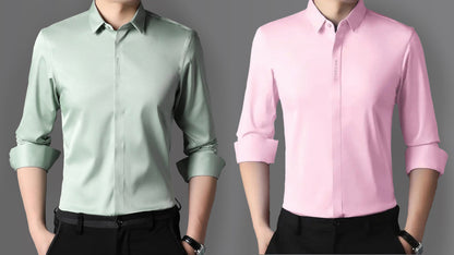 Pack Of 2 Magbalo® - Solid Premium Men's Shirt