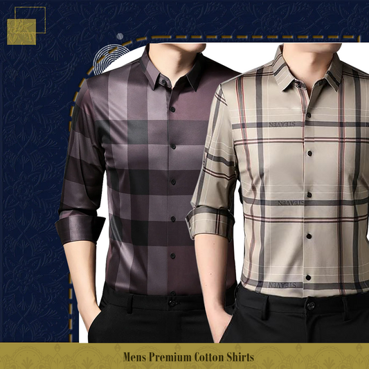 Men's Premium Cotton Shirts (BB 2+ CREAM)