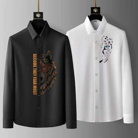 Luxury Design printed Cotton Shirts