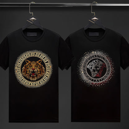 Pack Of 2 Luxury Cotton T-shirts (TIGER3+RULER)