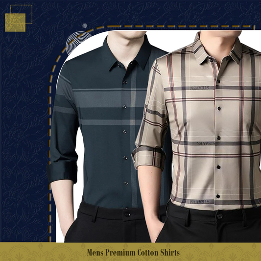 Men's Premium Cotton Shirts (DGC+CREAM)