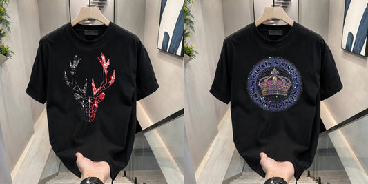 Luxury Cotton T-shirts (RH-CROWN+DEER)