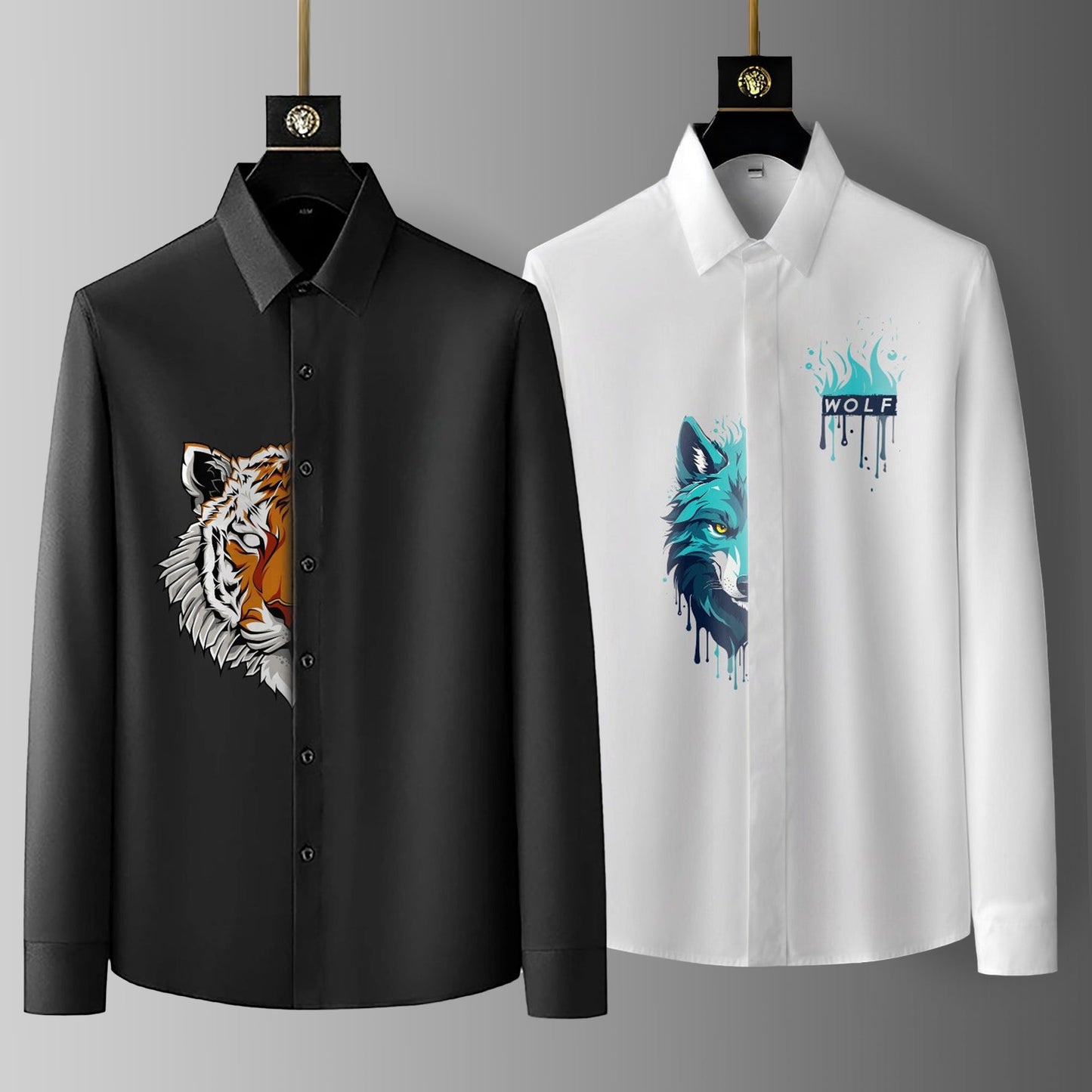 Luxury Design printed Cotton Shirts