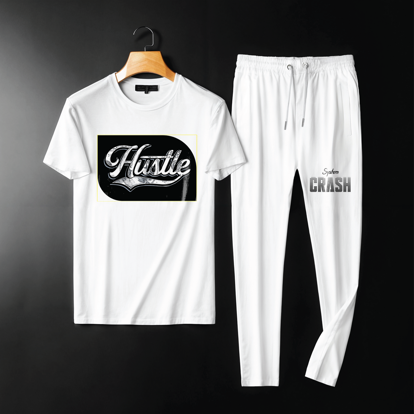 Luxury Men Printed White Co-Ord Set