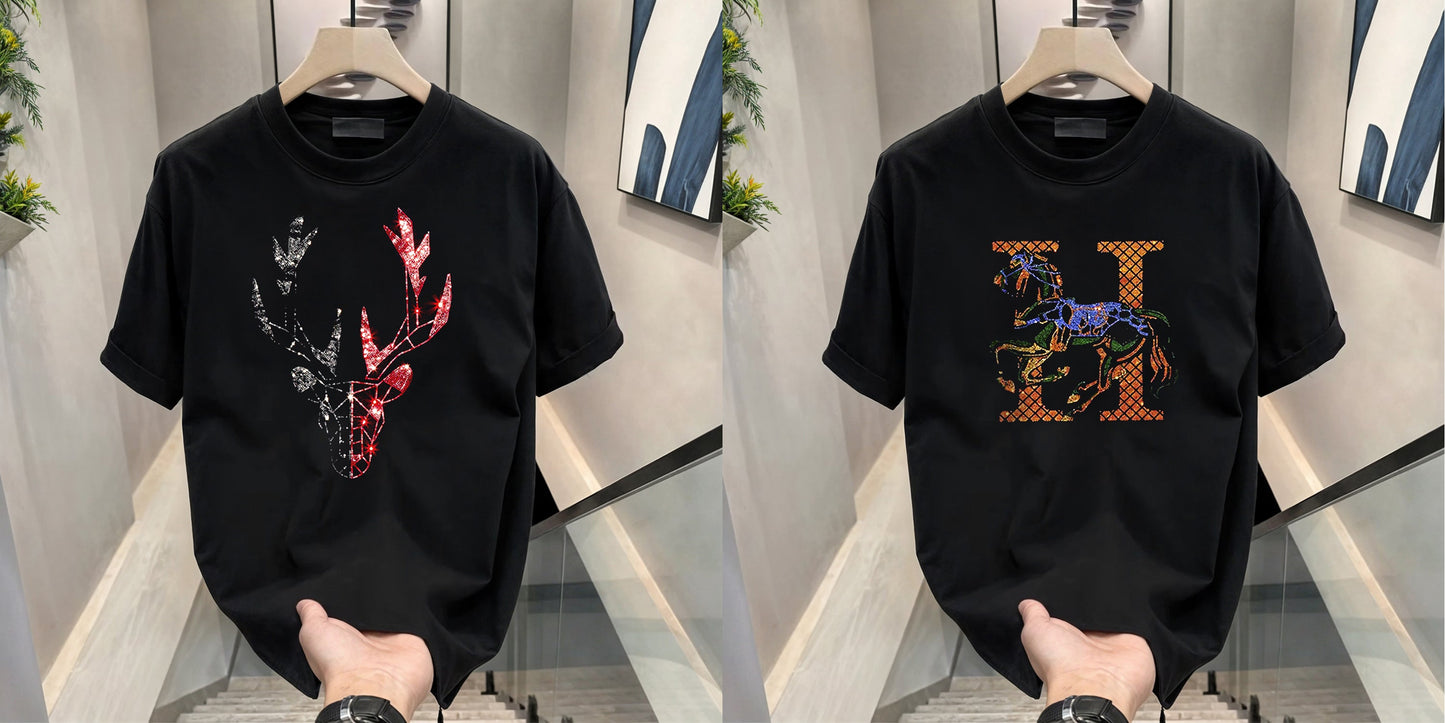 Luxury Cotton T-shirts (LION+DEER)