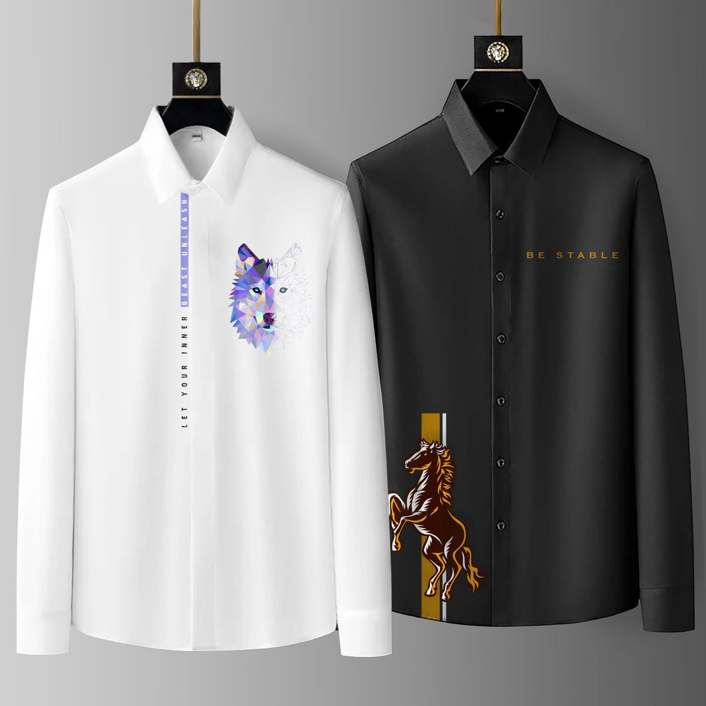 Luxury Design printed Cotton Shirts