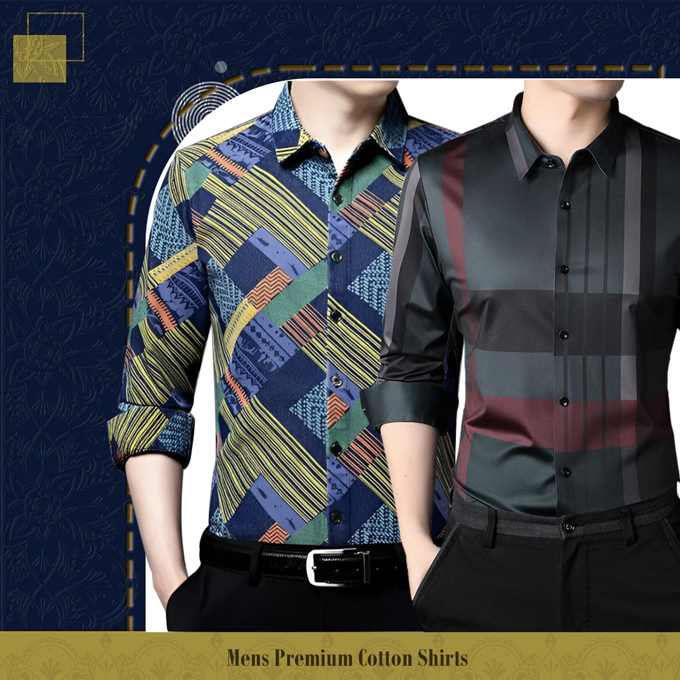 Men's Premium Cotton Shirts (ZIGZAG+RBL)