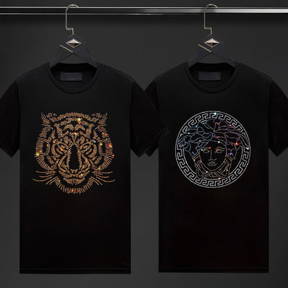 Pack Of 2 Luxury Cotton T-shirts (TIGER1+EMPRESS)