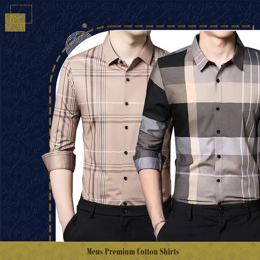 Men's Premium Cotton Shirts (PEACH 2+CGL)