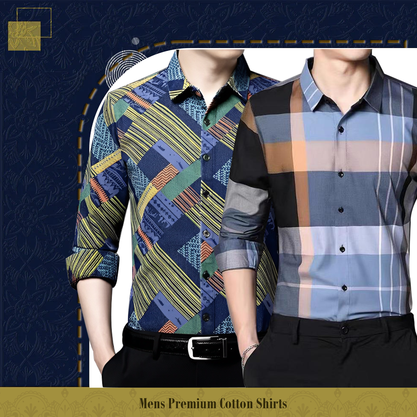 Men's Premium Cotton Shirts (ZIGZAG+SOB)