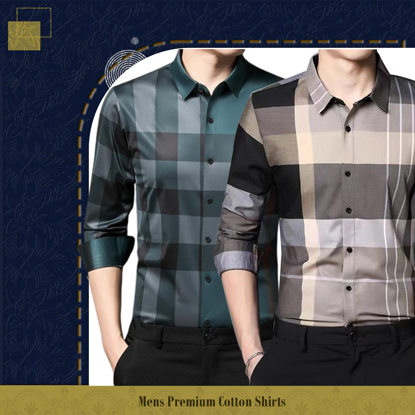 Men's Premium Cotton Shirts (PEACOCK+CGL)