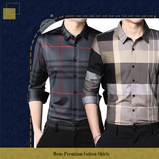 Men's Premium Cotton Shirts (GREY BOX+CGL)