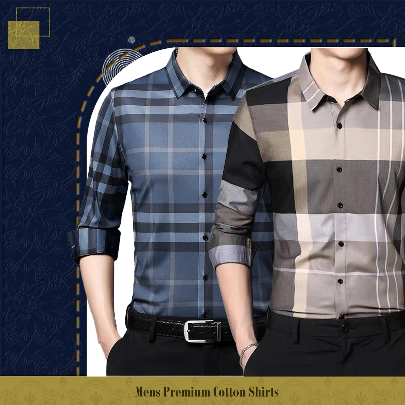 Men's Premium Cotton Shirts (BLUECHECK+ CGL)