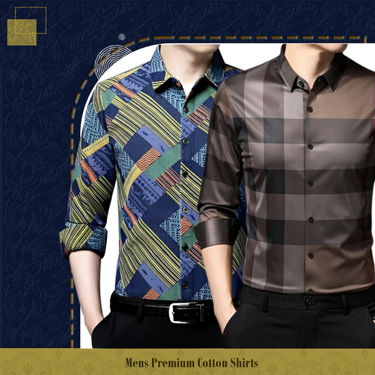 Men's Premium Cotton Shirts (ZIGZAG+BB CHECK)