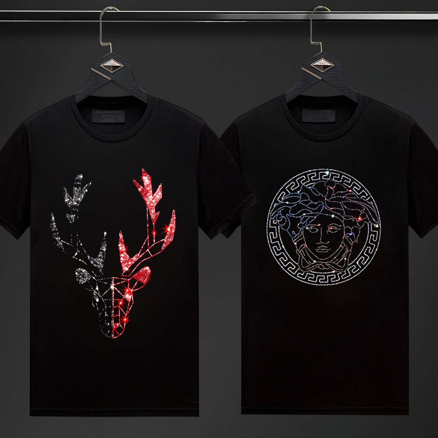 Pack Of 2 Luxury Cotton T-shirts (DEER+EMPRESS)