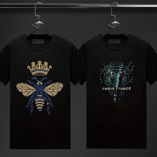 Pack Of 2 Luxury Cotton T-shirts (BUTTERFLY+PARIS)