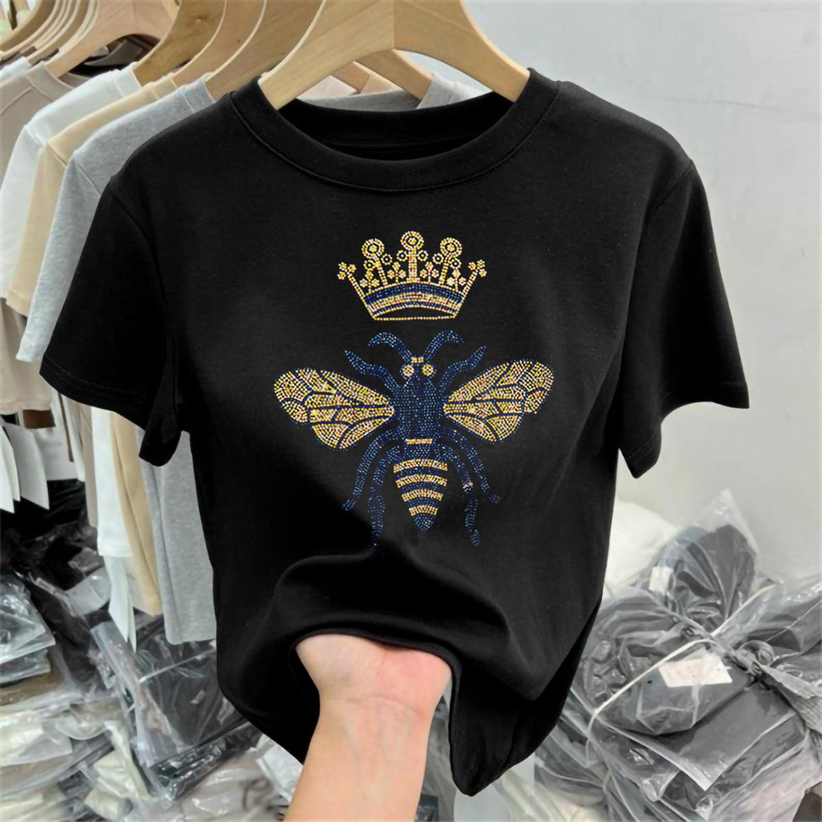 Women Luxury Cotton T-Shirts (BUTTERFLY)