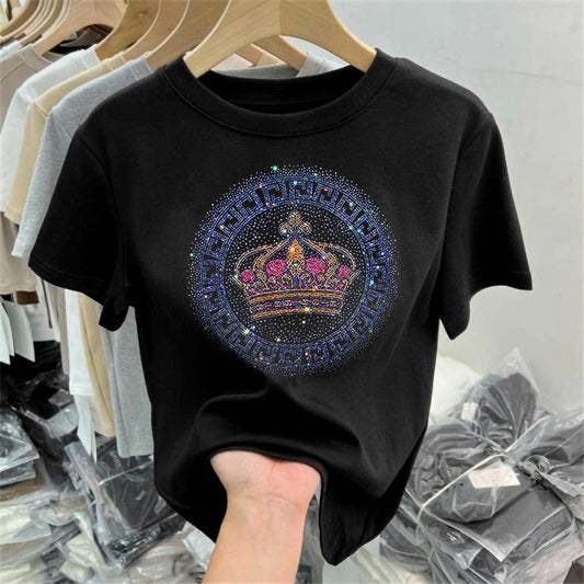 Women Luxury Cotton T-Shirts (CROWN)