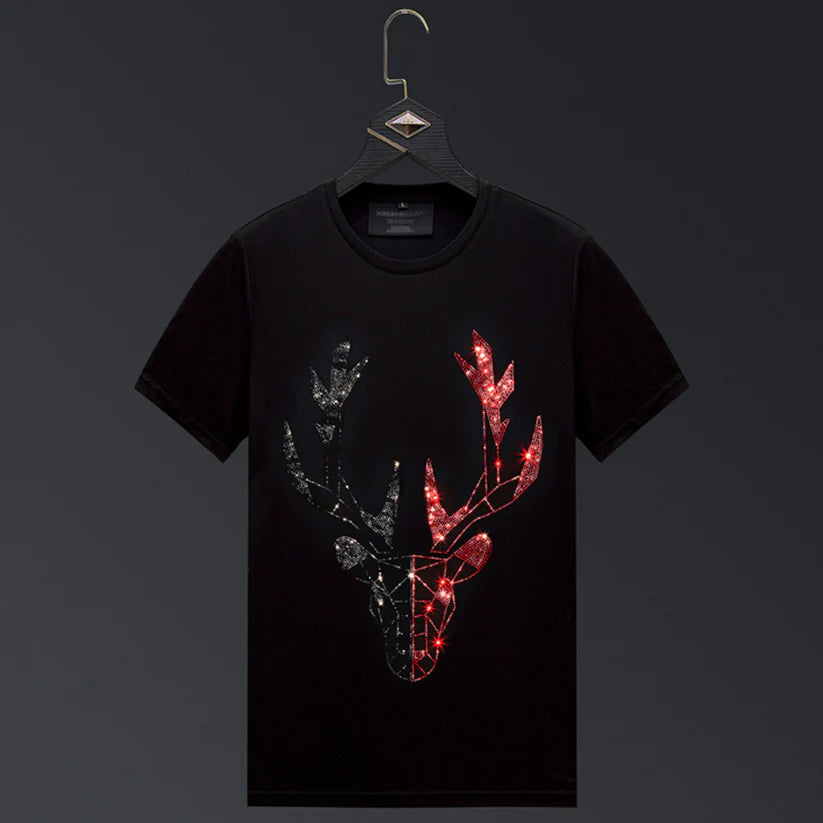 Pack Of 2 Luxury Cotton T-shirts(DEER+TIGER1)