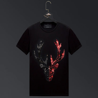 Pack Of 2 Luxury Cotton T-shirts(DEER+TIGER1)