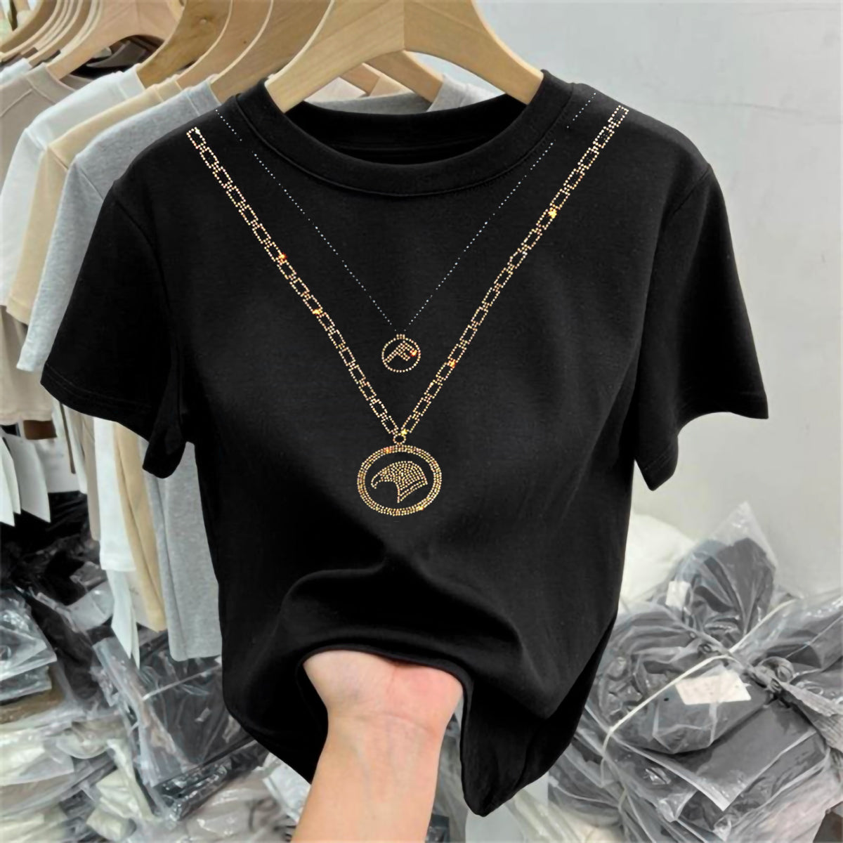 Women Luxury Cotton T-Shirts (FLOCK)