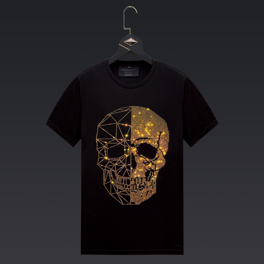 Pack Of 2 Luxury Cotton T-shirts (SKULL+RULER)