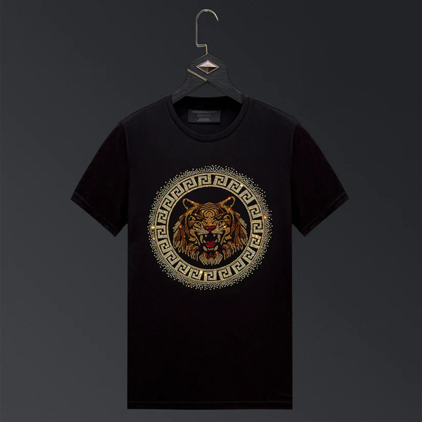 Pack Of 2 Luxury Cotton T-shirts (TIGER3 +SKULL)