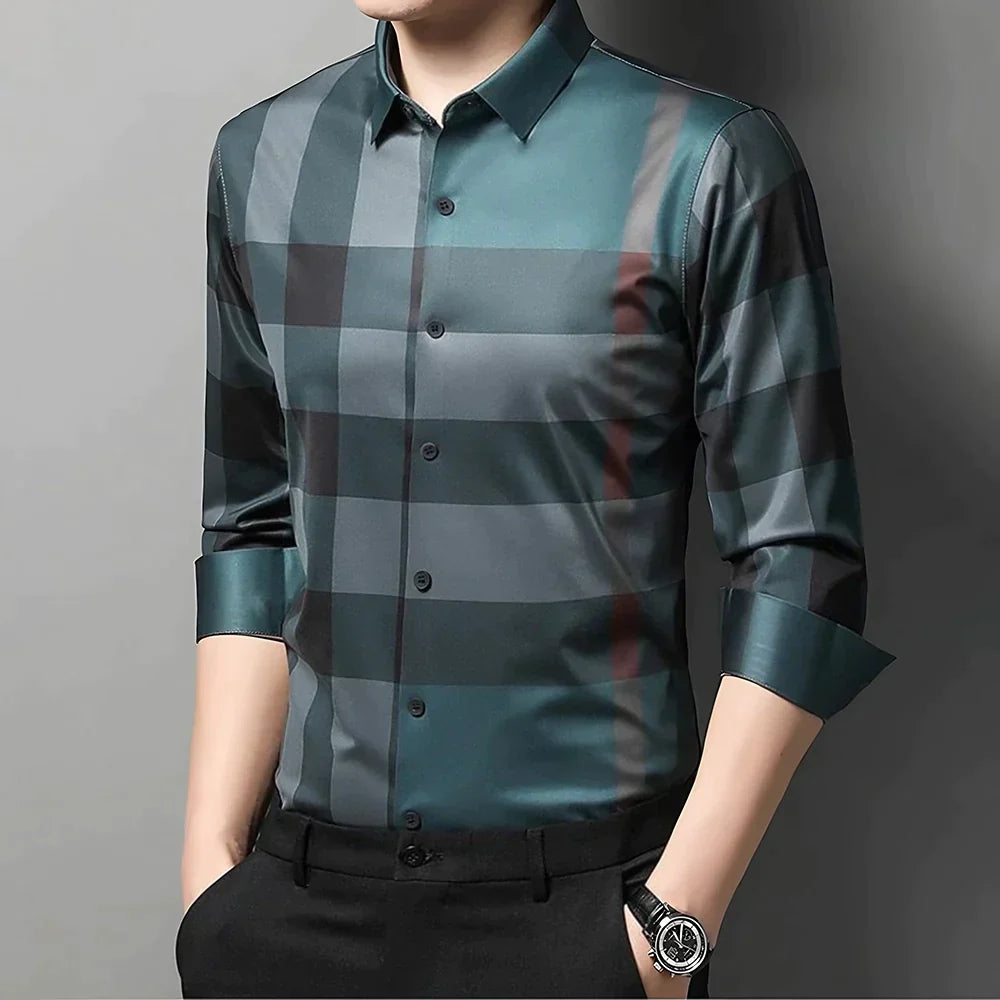 Men's Luxury Cotton Shirt (PEACOCK)