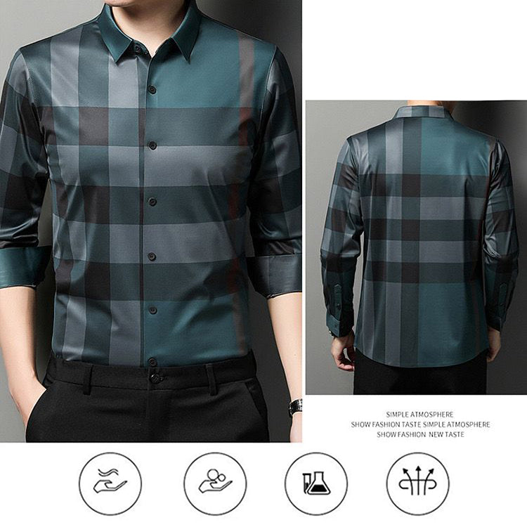 Men's Luxury Cotton Shirt (PEACOCK)