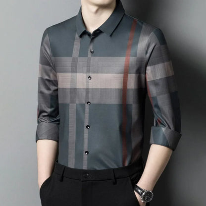 Men's Luxury Cotton Shirt (BRG)