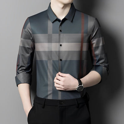 Men's Luxury Cotton Shirt (BRG)