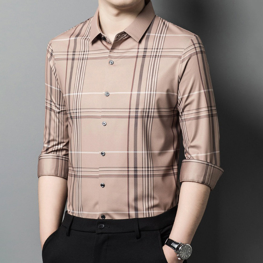 Men's Luxury Cotton Shirt (PEACH-2)