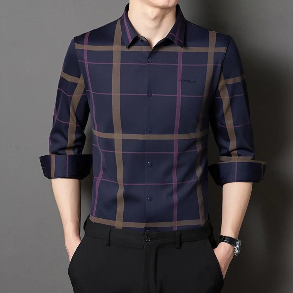 Men's Luxury Cotton Shirt (PURPLE)