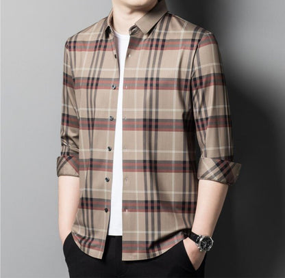 Men's Luxury Cotton Shirt (BROWNBOX)