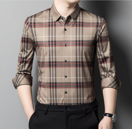 Men's Luxury Cotton Shirt (BROWNBOX)