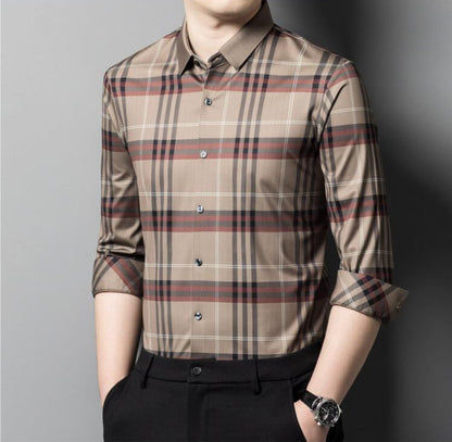 Men's Luxury Cotton Shirt (BROWNBOX)