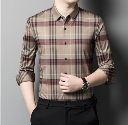 Men's Luxury Cotton Shirt (BROWNBOX)