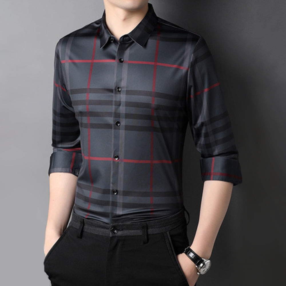 Men's Luxury Cotton Shirt (GREYBOX)