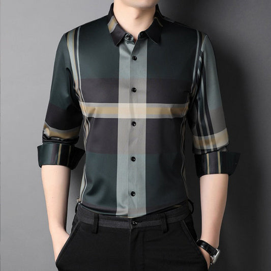 Men's Luxury Cotton Shirt (NEWGREEN)